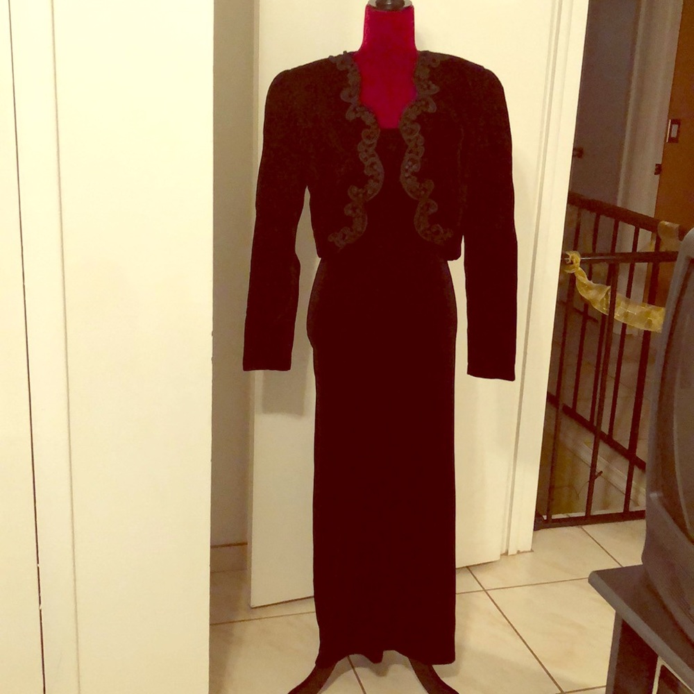 Black velvet jacket